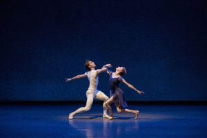 Two dancers, together, NYCB