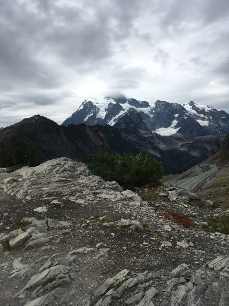 View of Mt. Shuksan with clouds