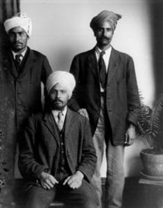 Sikh men in Bellingham around 1907 (Photo from the Whatcom Museum of History and Art)