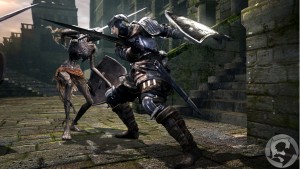 A generic right-handed primary sword attack